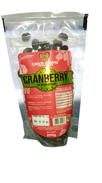 CRANBERRY GRAOS E ERVAS 200G FRUTA
