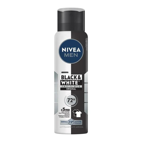 DESOD.NIVEA AERO.150ML M B/W INVISI