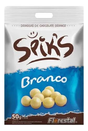 DRAGEAS CHOCOLATE SPIKS 500G BRANCO