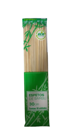 ESPETO BAMBU FORT LAR 50UN 30CM
