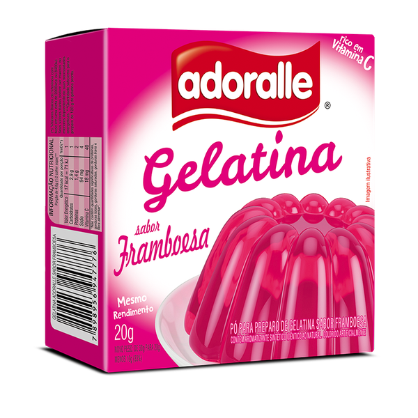 GELATINA ADORALLE 20G FRAMBOESA