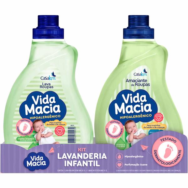 KIT AMAC./LAVA ROUPA VIDA MACIA 1LT