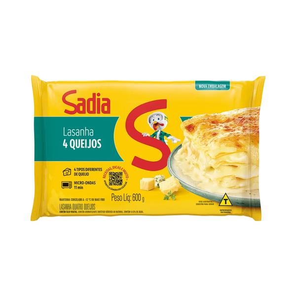 LASANHA SADIA 600G 4 QUEIJOS