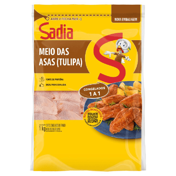 MEIO/ASA FGO SADIA 1KG IQF TULIPA