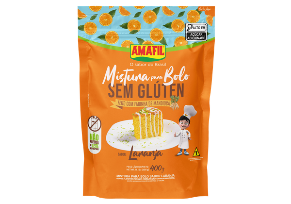 MIST.BOLO AMAFIL 400G LARANJA S/GLU
