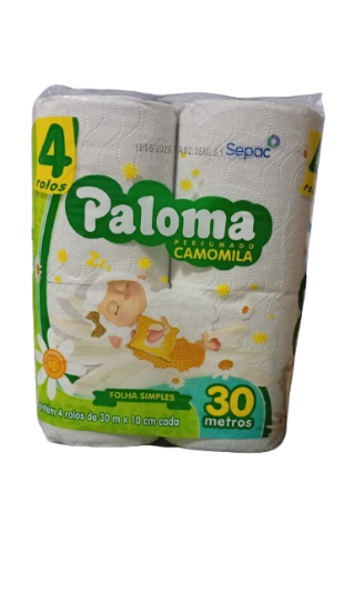 PAPEL HIG.PALOMA FS 4X30MT CAMOMILA