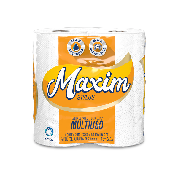 PAPEL TOALHA MAXIM 2X50MT STYLUS