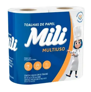PAPEL TOALHA MILLI 20X22CM 2UN