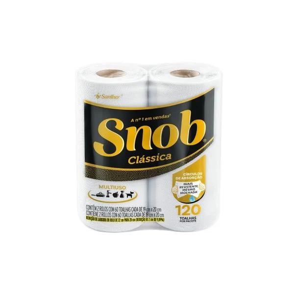 PAPEL TOALHA SNOB 19X20CM 2UN