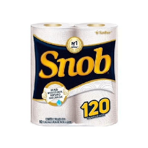 PAPEL TOALHA SNOB HIPER 120F 2UN BR