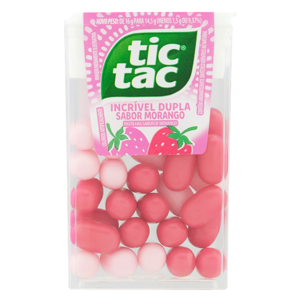 PASTILHA TIC TAC 14.5G MORANGO