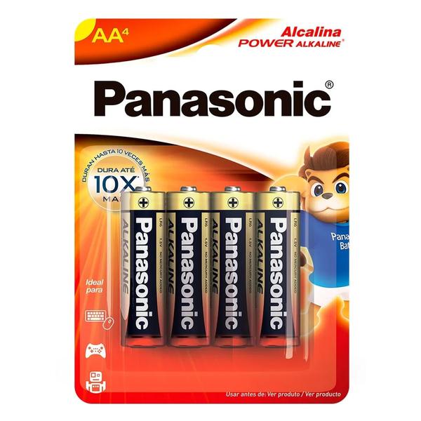 PILHA PANASONIC AA ALCALINA 4UN