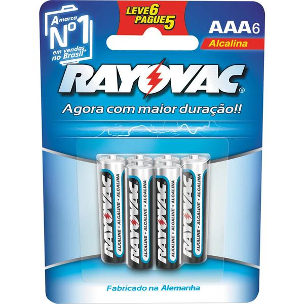 PILHA RAYOVAC AAA6 ALCALINA 6UN