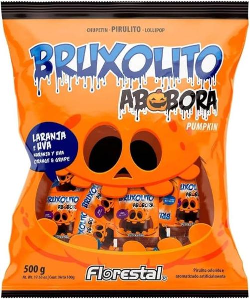 PIRULITO BRUXOLITO 500G LARANJA/UVA