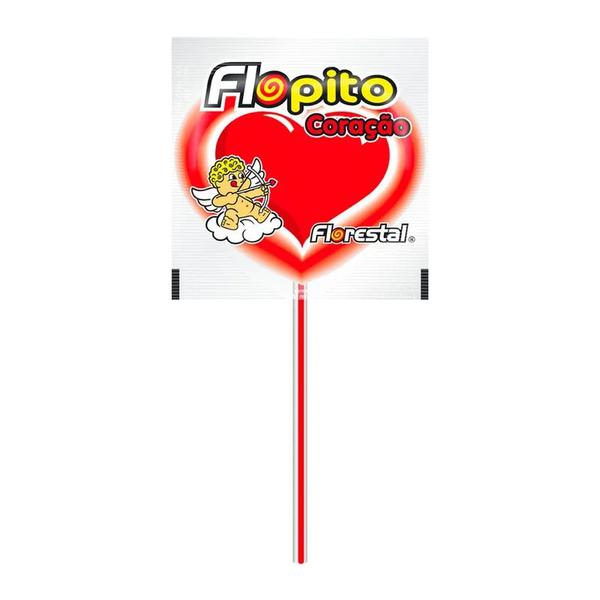 PIRULITO FLOPITO 50G CORACAO VERMEL