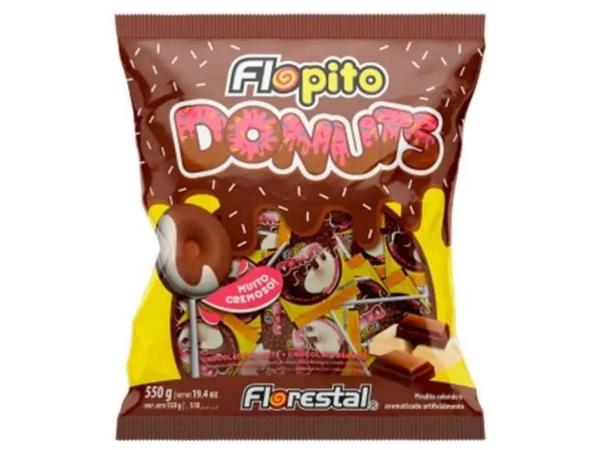 PIRULITO FLOPITO 550G DONUTS CHOCO.