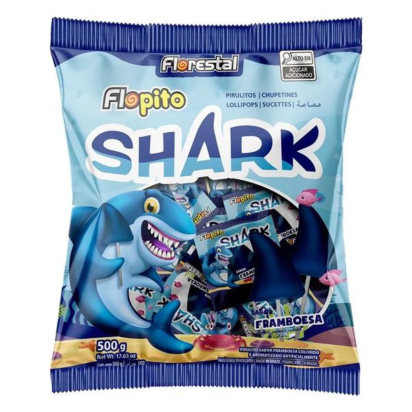 PIRULITO FLOPITO SHARK 500G FRAMBOE