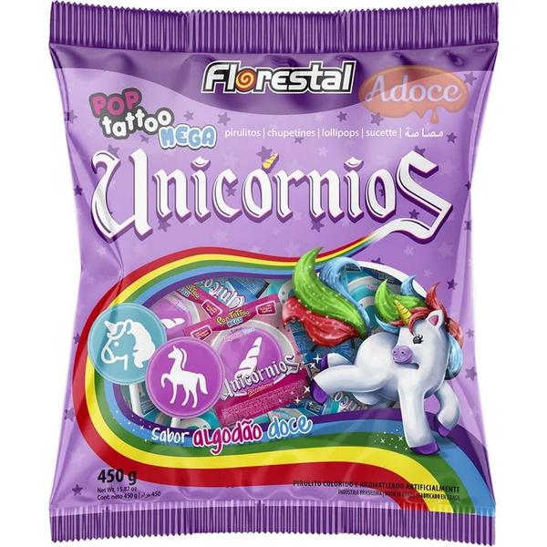 PIRULITO POP TATTOO 450G UNICORNIO