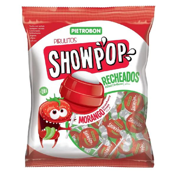 PIRULITO SHOWPOP RECH.480G MORANGO