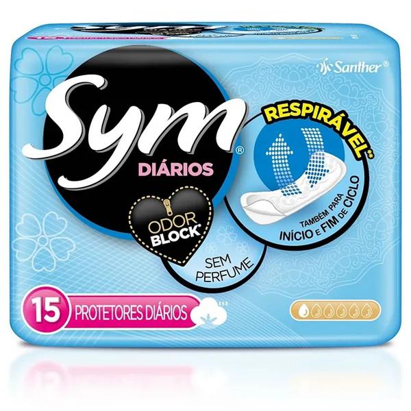 PROT.DIARIO SYM 15UN S/PERFUME AZUL
