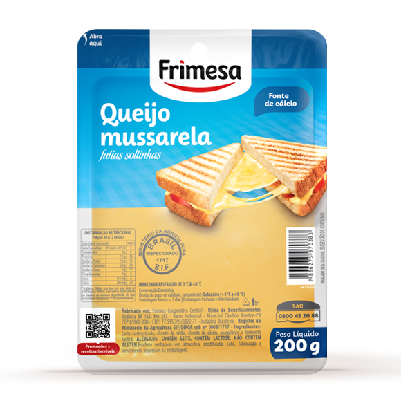 QUEIJO FRIMESA MUSSARELA 200G FATIA