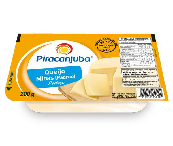 QUEIJO MINAS PIRACANJUBA PADR.200G