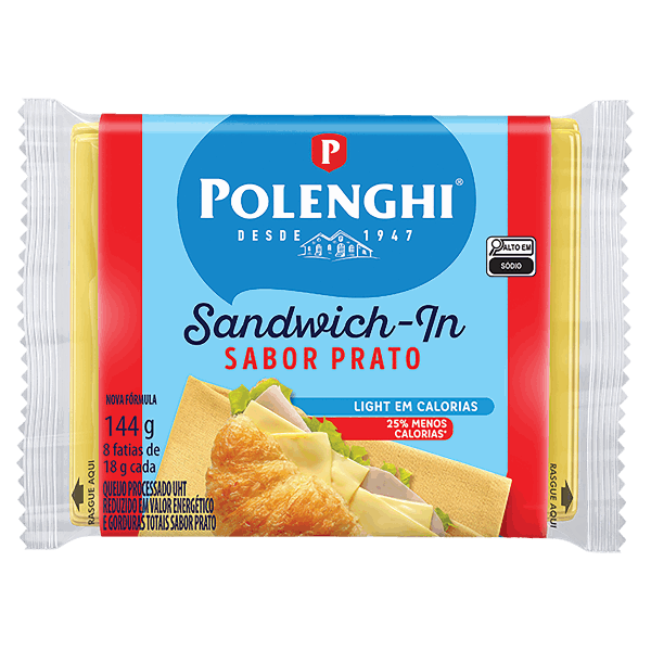 QUEIJO PRATO POLENGHI 144G LIGHT