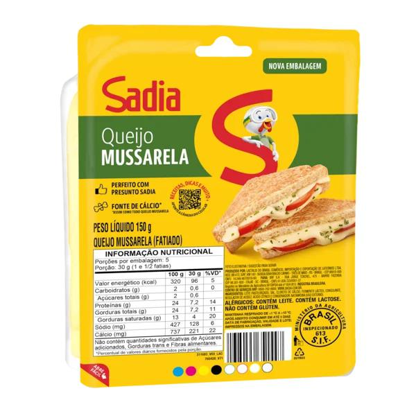 QUEIJO SADIA MUSSARELA 150G FATIADO