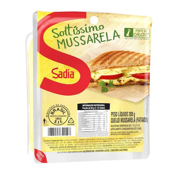 QUEIJO SADIA MUSSARELA 200G FATIADA