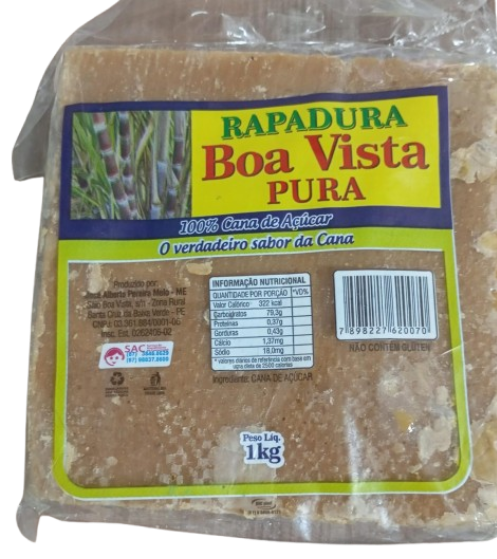 RAPADURA BOA VISTA 1KG PURA