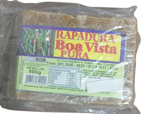 RAPADURA BOA VISTA 500G PURA