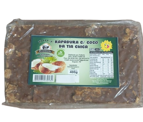 RAPADURA TIA CHICA 400G COCO