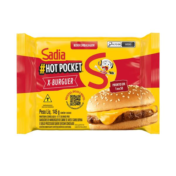 SANDUICHE HOT POCKET 145G X-BURGUER