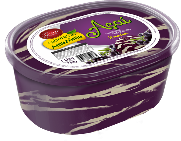 SORVETE GEERRE 1LT PT ACAI C/LEITIN