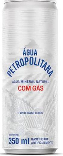 AGUA MINERAL C/GAS PETROPOLITANA LT 350M