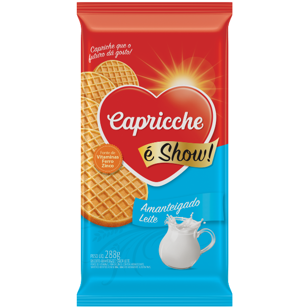 BISCOITO AMANTEIGADO LEITE CAPRICCHE 96G
