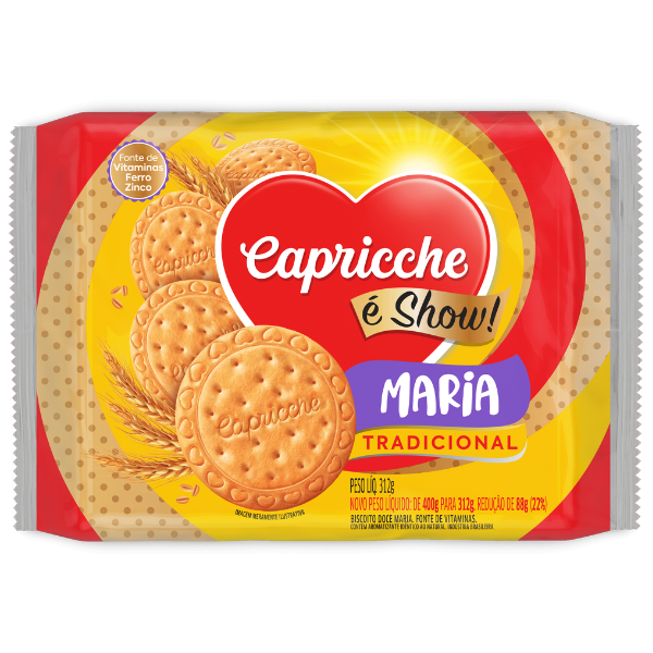 BISCOITO MARIA CAPRICCHE BAUNILHA 312G