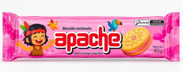BISCOITO RECH CORY APACHE MORANGO 76G