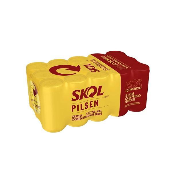 CERV SKOL LT 269ML PCT C/15 NATURAL