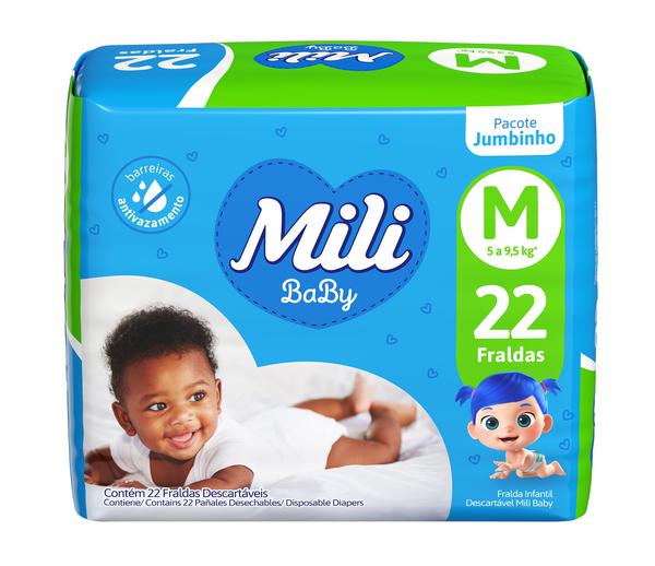 FRALDA BABY JUMBINHO M MILI C/22