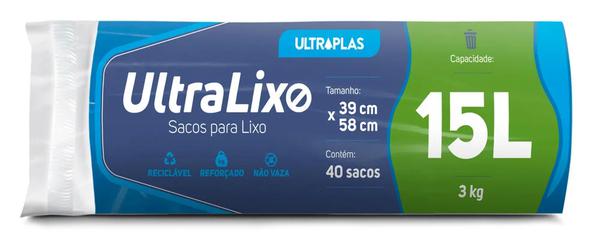 SACO LIXO ULTRALIXO ROL PT 15L