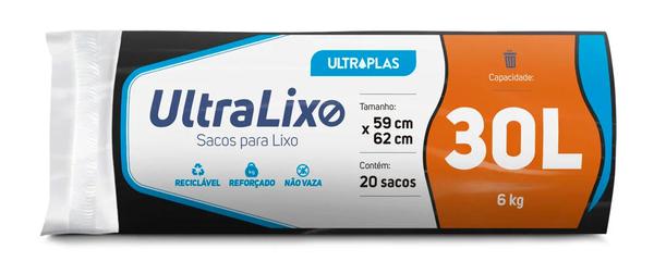 SACO LIXO ULTRALIXO ROL PT 30L