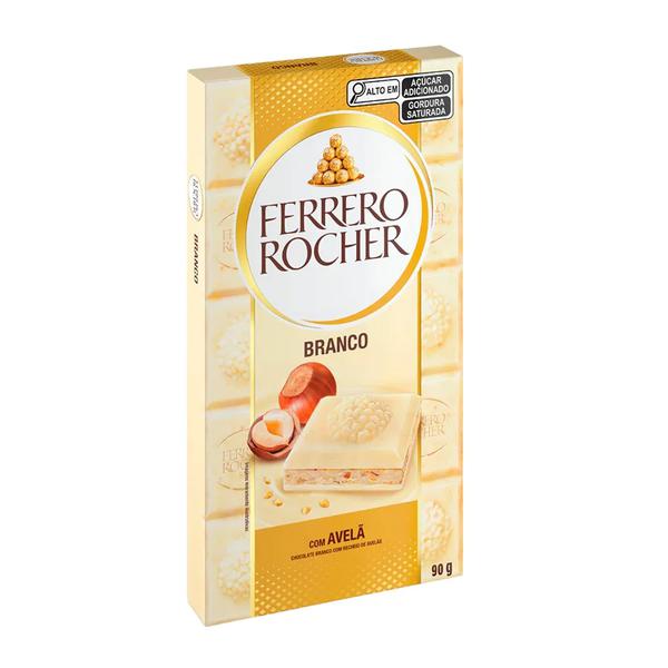 CHOCOLATE FERRERO ROCHER 90G TABLETE BRANCO