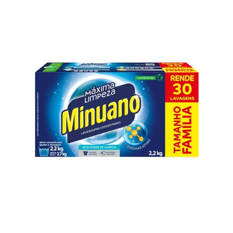 LAVA ROUPA PO MINUANO AZUL 2,2KG 