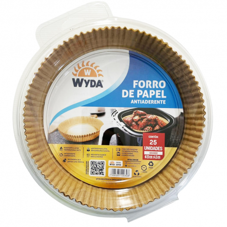 FORRO DE PAPEL WYDA ANTIAD AIR FRYER 20X4,5CM