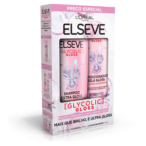 KIT ELSEVE SH 375ML + COND 170ML GLYCOLIC