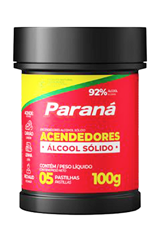 ACENDEDOR SOLIDO PARANA 100G - R$4.63 - FD/06 - 7896080901909
