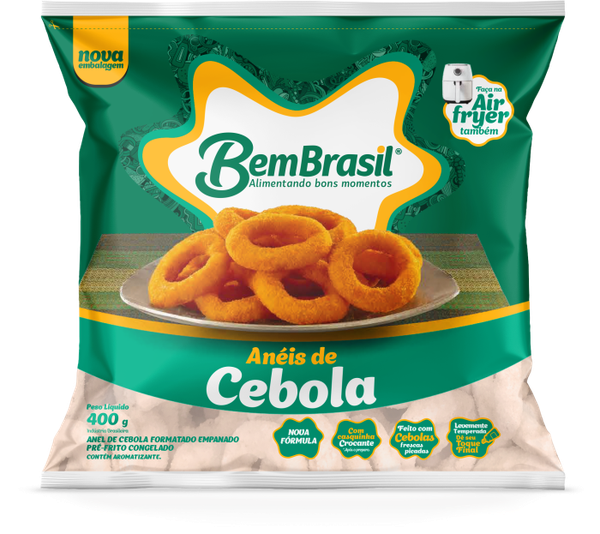 ANEL CEBOLA EMPANADO BEM BRASIL 400G - R$9.50 - CX/16 - 7898921567688