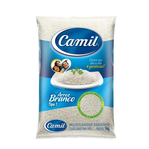 ARROZ AGULHINHA CAMIL TIPO 1 1KG - R$4.52 - FD/30 - 7896006711117