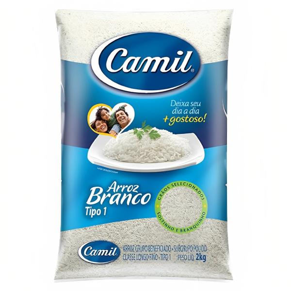 ARROZ AGULHINHA CAMIL TIPO 1 2KG - R$9.03 - FD/15 - 7896006711124